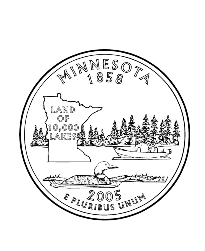 Usa Printables  State Of Minnesota Coloring Pages   Minnesota