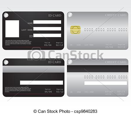 Vector   Credit Card And Id Card   Stock Illustration Royalty Free