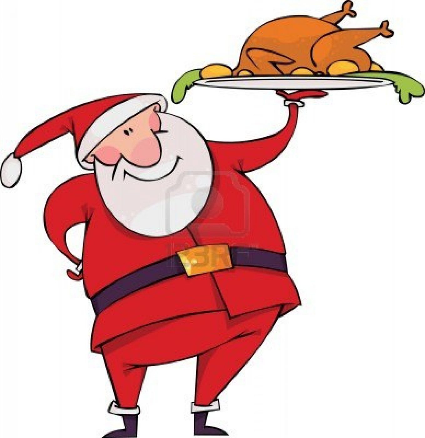 8331370 Santa With Christmas Turkey   Rob Rattray