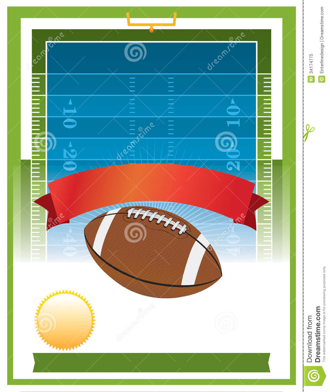 American Football Tailgate Party Flyer Design Royalty Free Stock Photo    