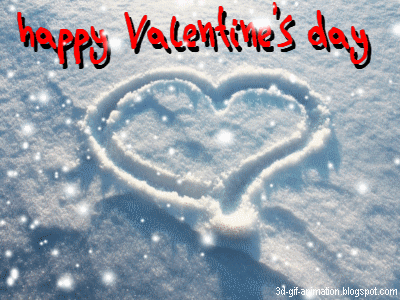 Animated Free Gif  Snow Heart Love Happy Valentine S Day 3d Gif