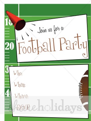     Birthday Invitation Football Field Background Football Clipart