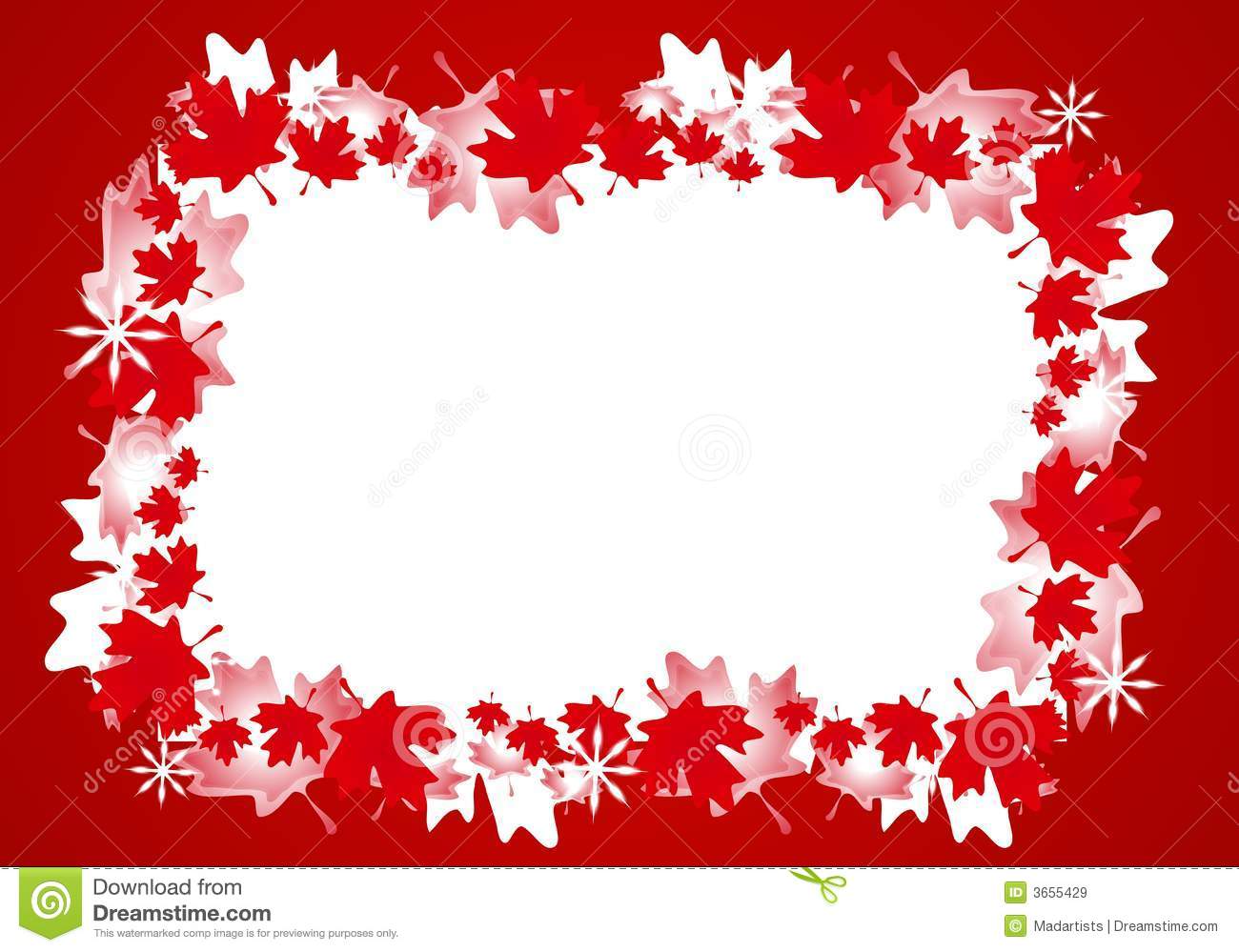 Canadian Maple Leaf Christmas Border Frame Royalty Free Stock Images