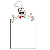 Cartoon Chef And Blank Menu   Clipart Graphic