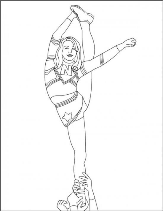 Cheerleaders Coloring Pages Coloring Sheets   All About Free Coloring