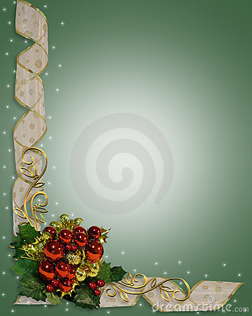 Christmas Card Invitation Template Border Or Frame With Copy Space