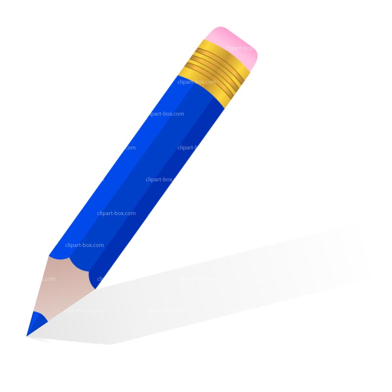 Clipart Blue Pencil   Royalty Free Vector Design