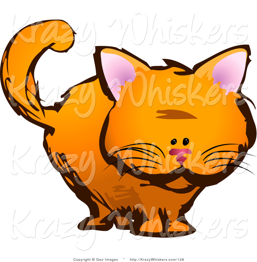 Critter Clipart Of An Orange Kitten Looking Forward By Geo Images