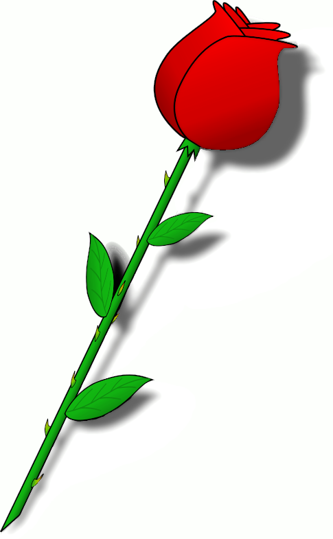 Flower Clip Art Rose  Rose Long Stem Red
