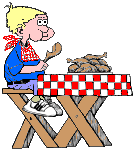 Free Animated Boy Eating Fried Chicken Clip Art