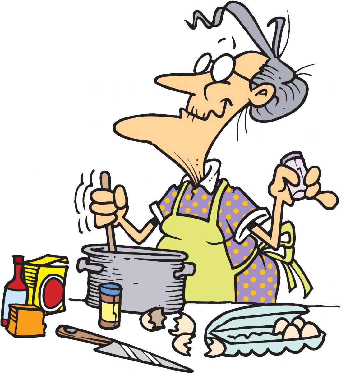 Grandma Baking Cartoon