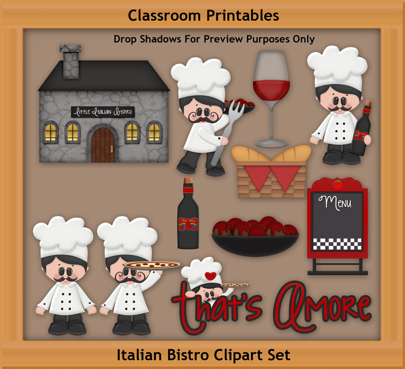 Home    Italian Bistro Clipart Set