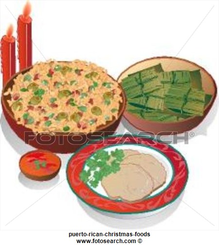 Illustration Of Puerto Rican Christmas Foods Puerto Rican Christmas