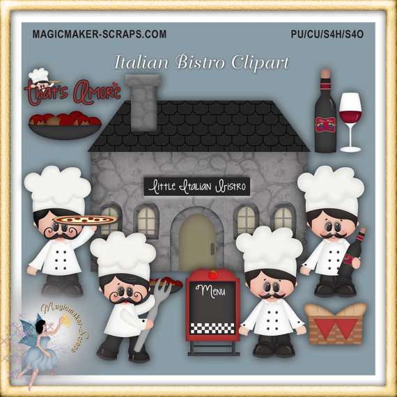 Italian Bistro Clipart By Magicmakerscraps On Etsy