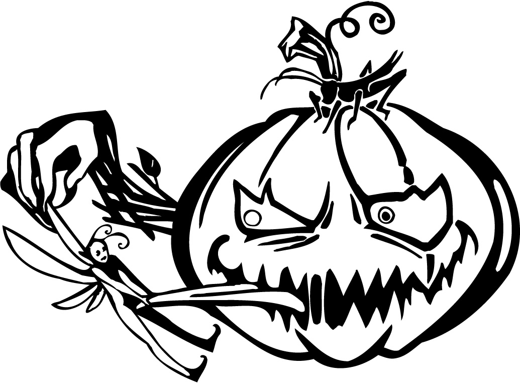 Printable Coloring Sheet Of Halloween Clipart Illustration   Coloring