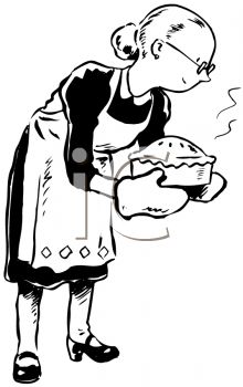 Royalty Free Clipart Image Of Grandma And Her Pie More Clipart