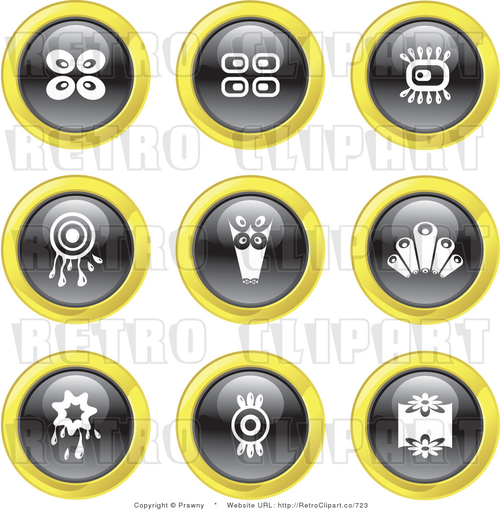 Royalty Free Retro Black White And Yellow Retro Symbol Digital Collage
