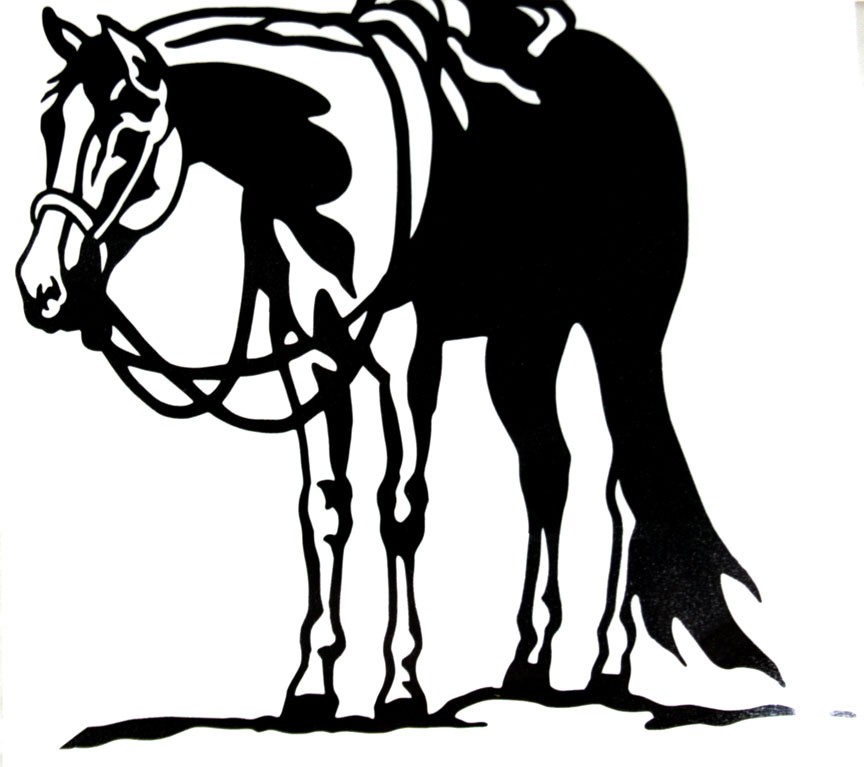Teskey S Saddle Shop  Western Graphics Saddled Horse Decal