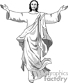 The Risen Christ Coming In Black And White