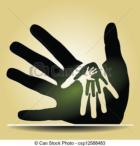 Vector Of Caring Hands   Pay It Forward Caring Hands Csp12588483