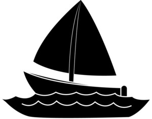 Boat Silhouette Clipart Image   Clip Art Silhouette Of A Sail Boat    