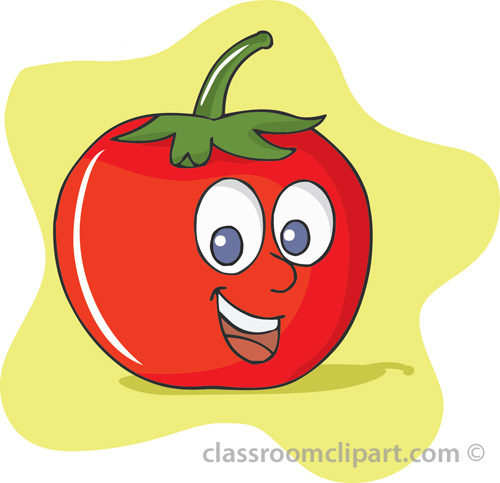 Caption Tomato Cartoon Vegetable Clipart Headline Tomato Cartoon