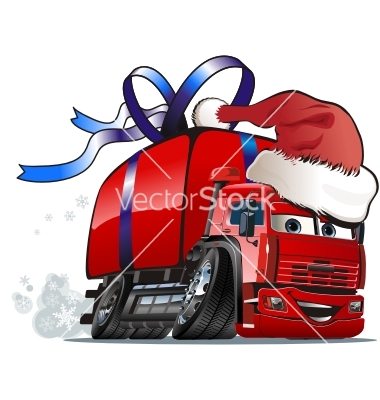 Christmas Delivery Truck Vector Art   Download Celebration Vectors