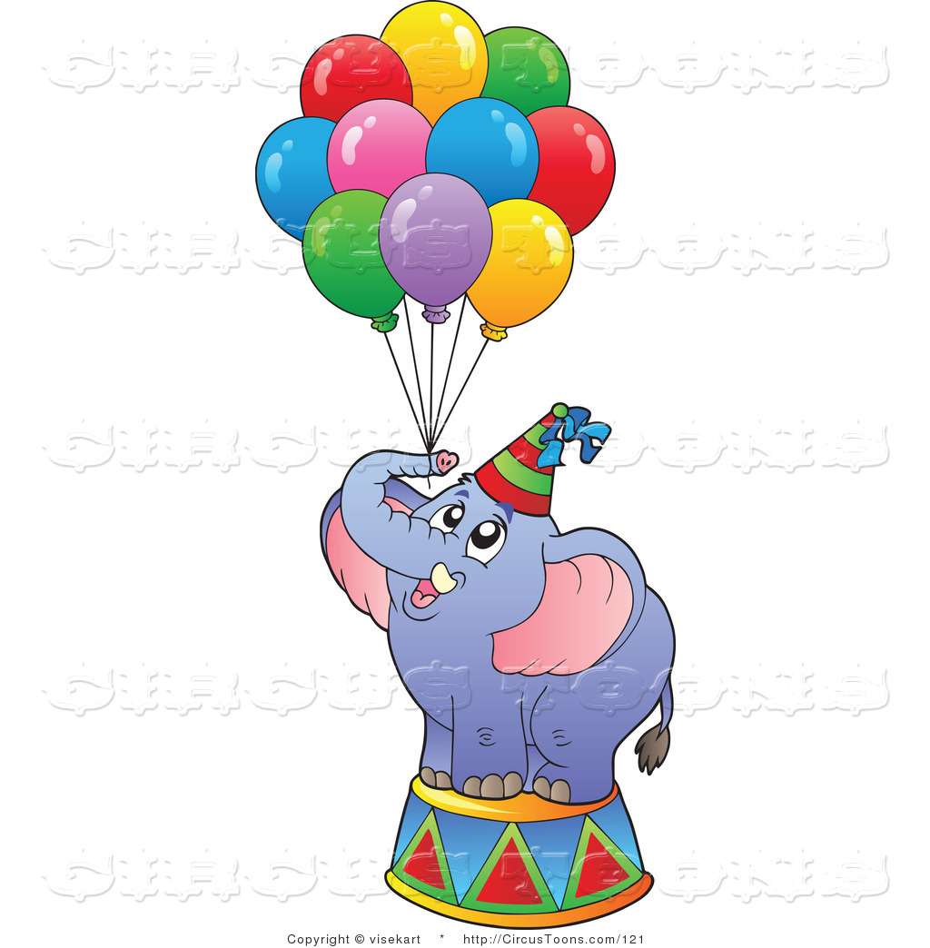 Circus Clipart Of A Partying Elephant Circus Clip Art Visekart