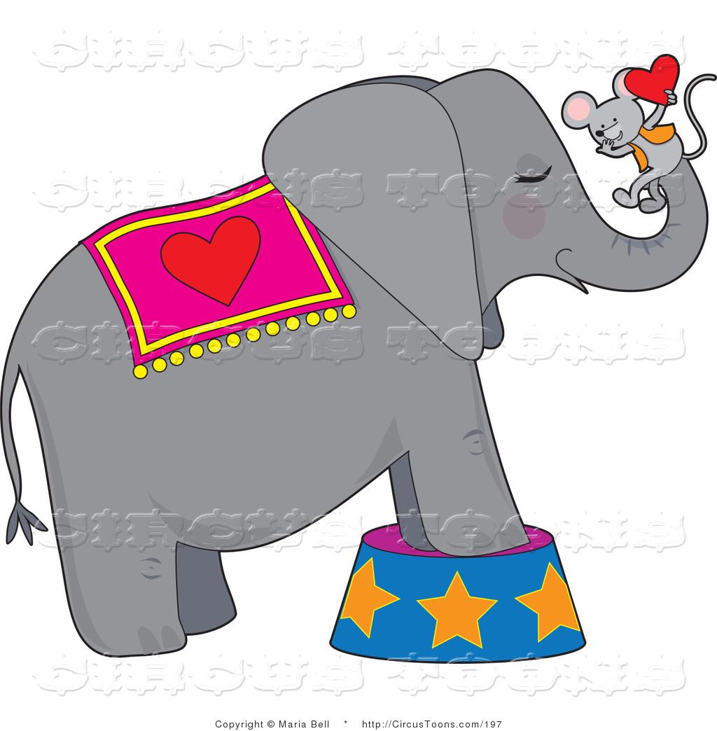Circus Elephant Clipart Circus Clipart Of A Gray Circus Elephant