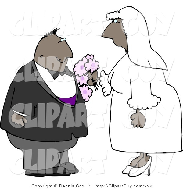 Clip Art Of A Black Couple Getting Married By Djart    922
