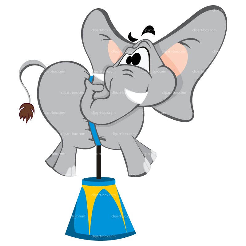 Clipart Circus Elephant   Royalty Free Vector Design