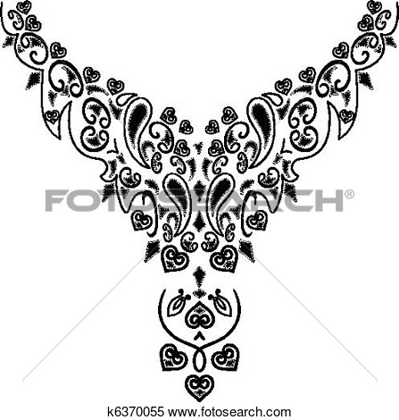 Clipart   Necklace Design Fashion   Fotosearch   Search Clip Art