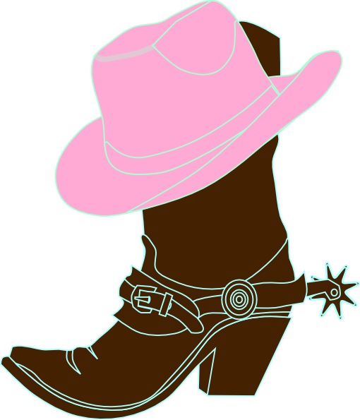 Cowgirl Hat And Boot Clip Art At Clker Com   Vector Clip Art Online