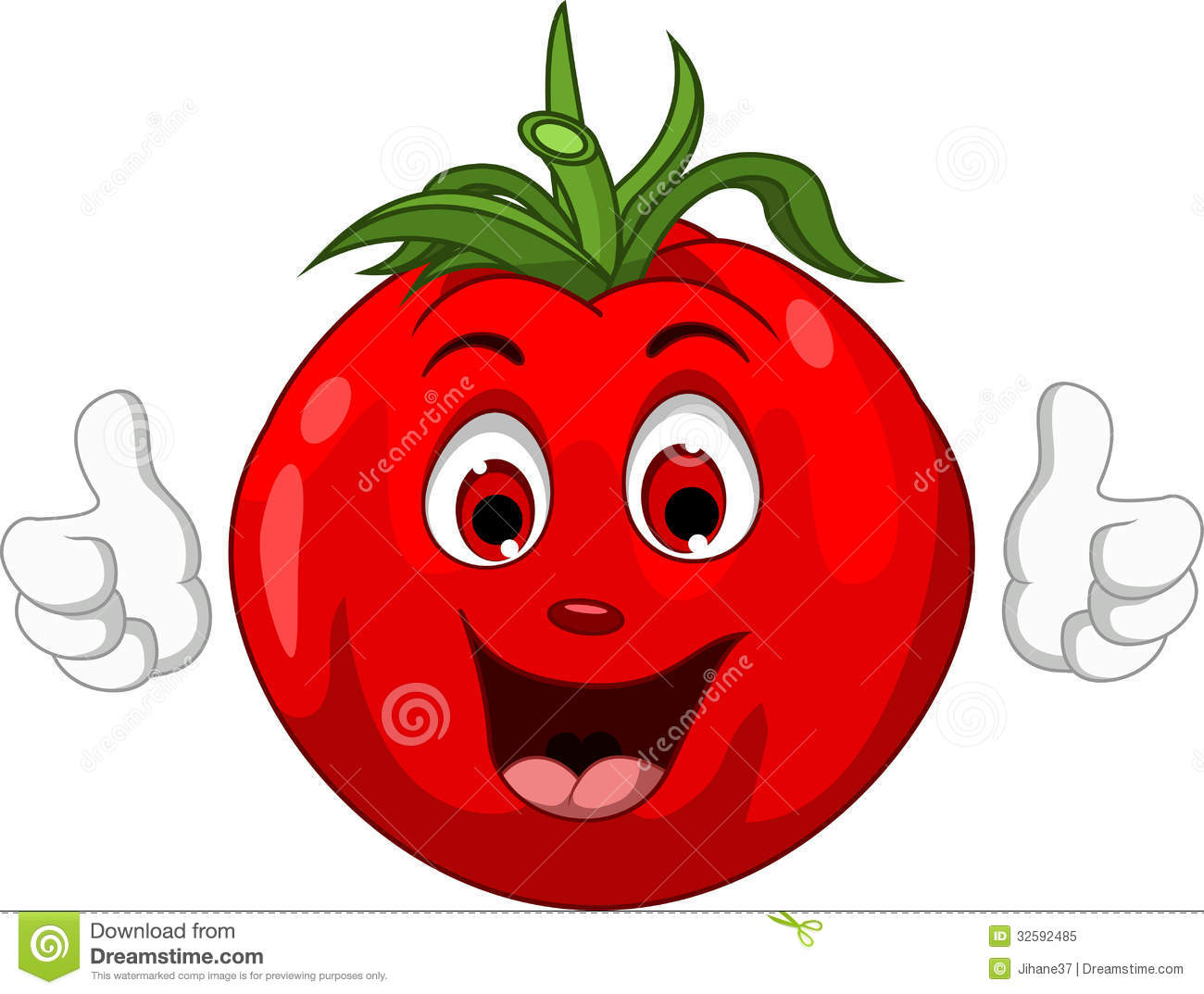 Cute Tomato Cartoon Character Giving Thumbs Up Royalty Free Stock    