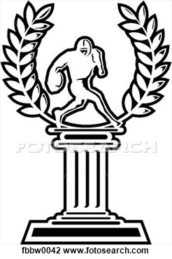 Football Trophy View Large Clip Art Graphic