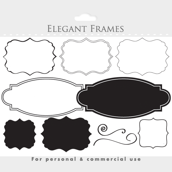 Frames Clipart   Elegant Frames Ornate Flourish Frames Vintage Style