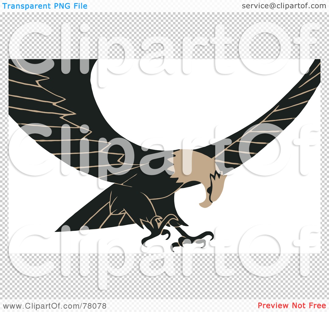 Free  Rf  Clipart Illustration Of A Tan And Black Bald Eagle In