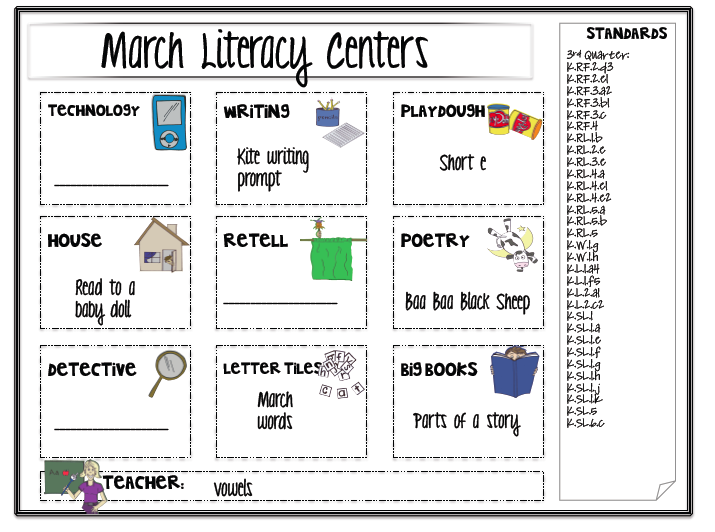 Let S Teach Something  March Literacy Centers And Currently