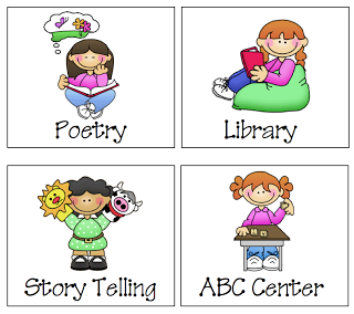Literacy Center Clipart My Center Rotation Cards