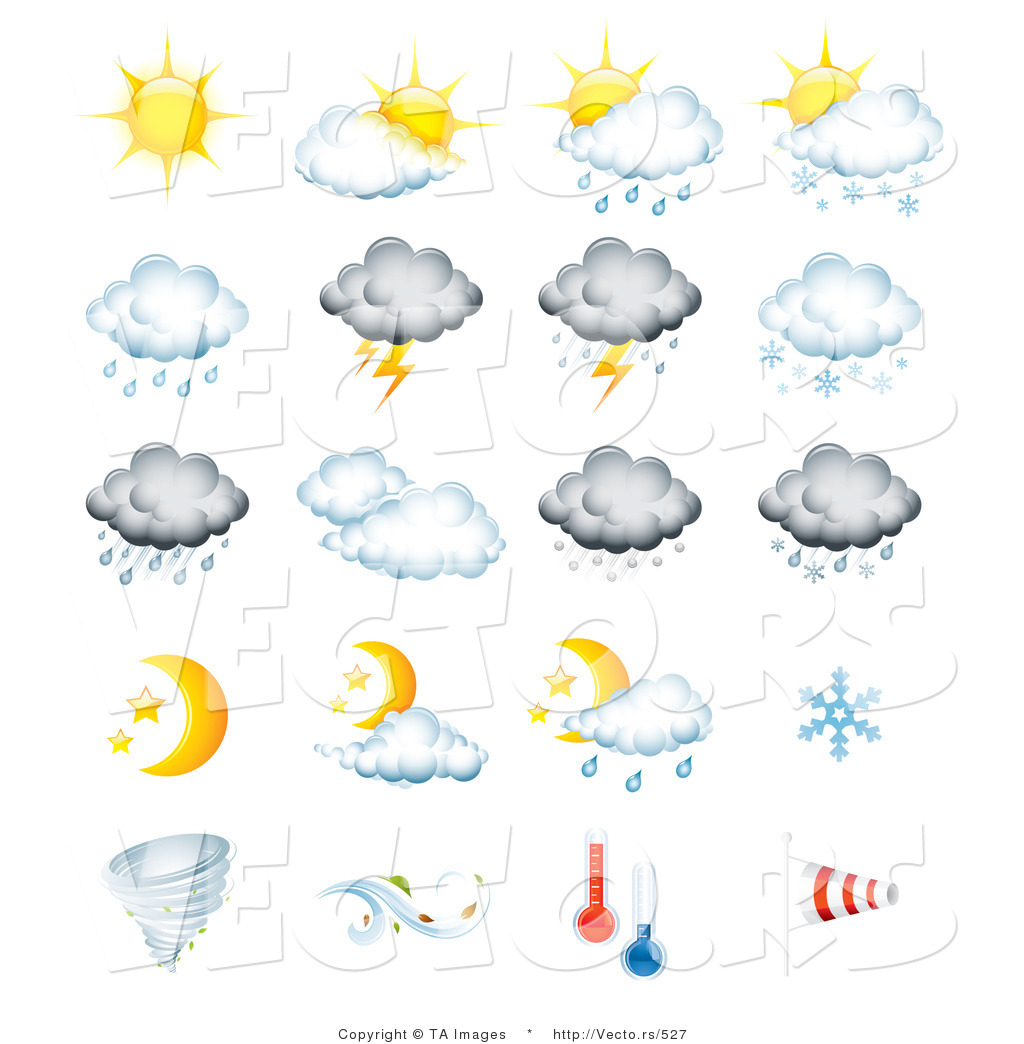     Preview  Vector Of 20 Weather Related Forecast Icons By Ta Images