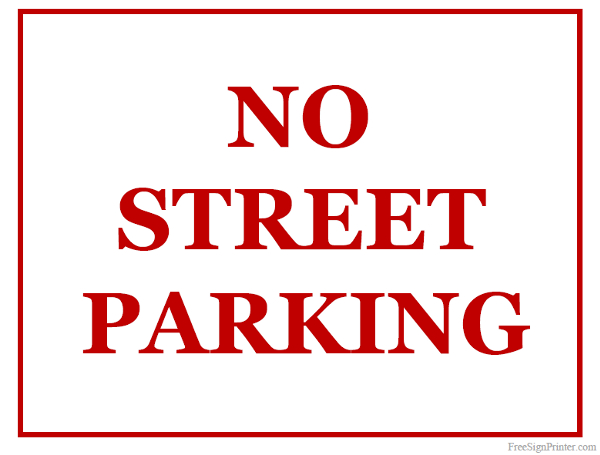 Printable No Street Parking Sign   Clipart Best   Clipart Best