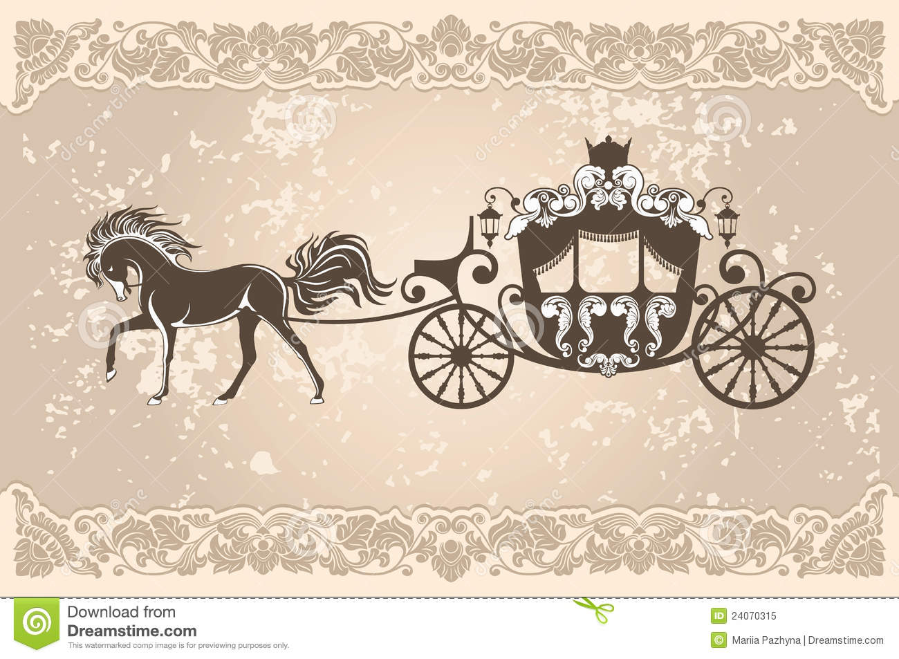 Royal Carriage Clipart Royal Carriage With Horse On