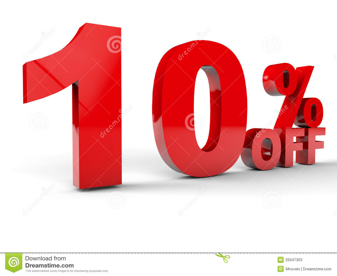 Sale Discount Percentage Red Over White Background