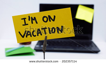 Stock Photo I M On Vacation Written On A Memo At The Office 202357114    