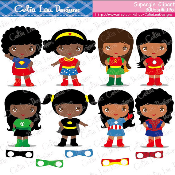 Superheroes Girls Superhero Clip Art Supergirl Clipart African    