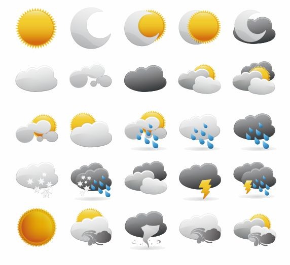 Weather Icons Vector Graphic   Free Icon   All Free Web Resources For    