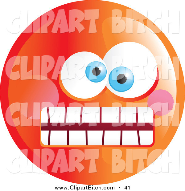 Art Of A Crazy Mad Orange Emoticon Face And Weird Eyes By Prawny    41