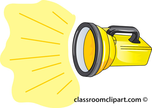 Camping   Flash Light Yellow 717r   Classroom Clipart