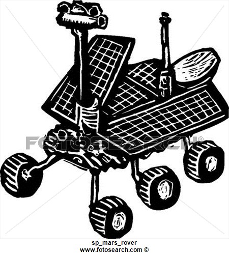 Clipart Of Mars Rover Sp Mars Rover   Search Clip Art Illustration