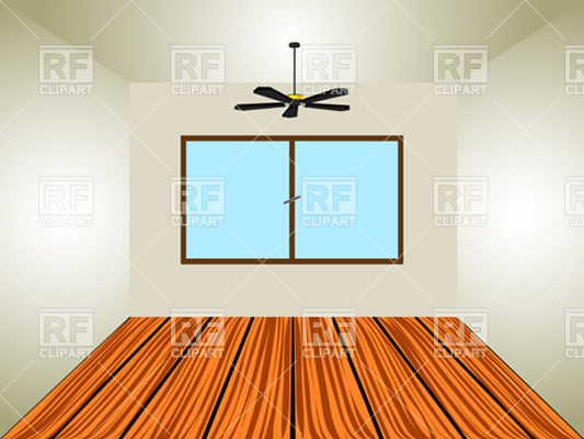 Empty Room With Window And Ceiling Fan 10773 Download Royalty Free    